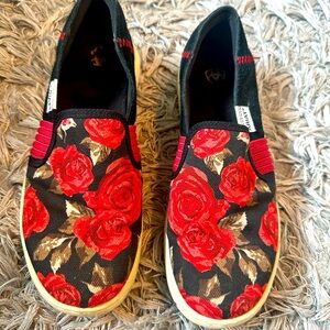 Ariat casual rose print shoes - style 10031598 Size 8.5